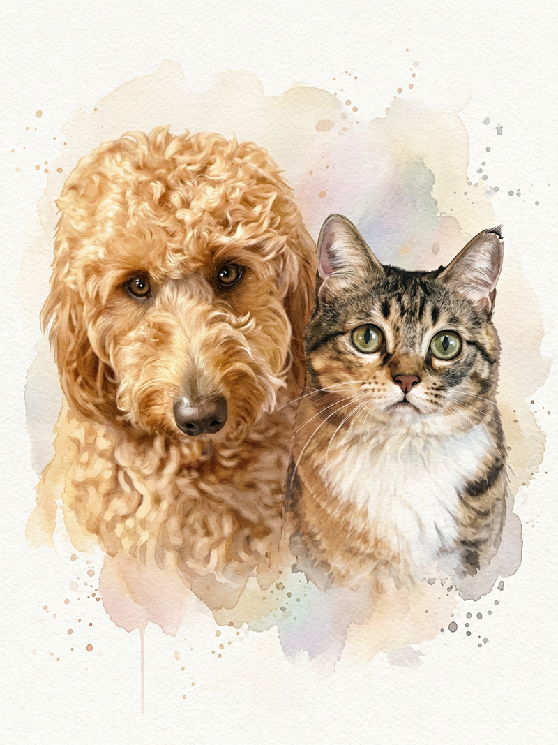 Watercolor Pet Portrait | PetArtHaus