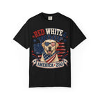Red White & Woof America 250 Dog Patriotic T-Shirt | Flag Puppy Tee