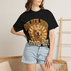 Golden Hour "Good Boy" T-Shirt — Retro Golden Retriever Tee