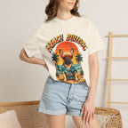 French Bulldog Beach Club T-Shirt — Retro Tropical Dog Tee