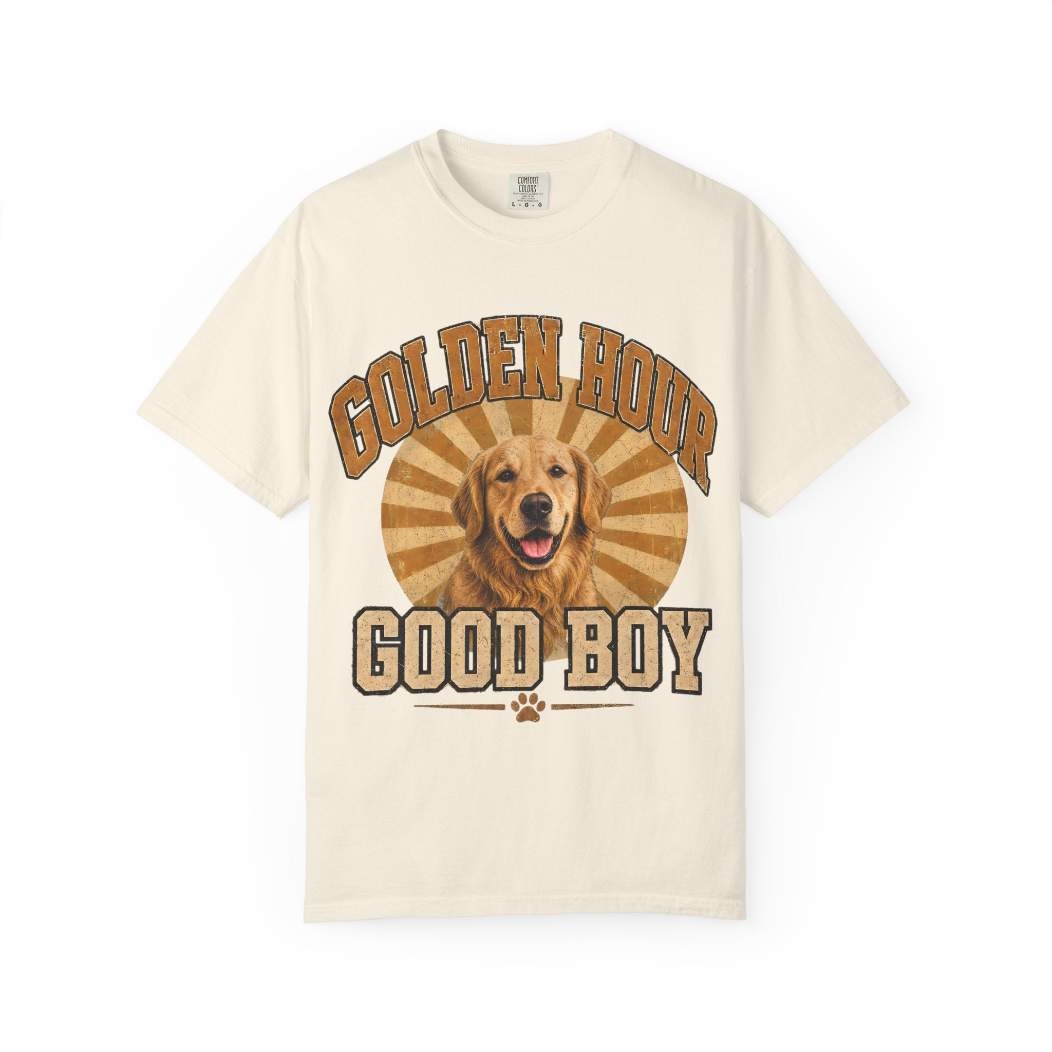 Golden Hour "Good Boy" T-Shirt — Retro Golden Retriever Tee