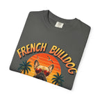 French Bulldog Beach Club T-Shirt — Retro Tropical Dog Tee