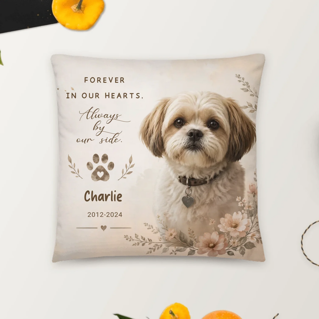 Personalized Memorial Pillow for Pet | Custom Pet Portrait Pillow