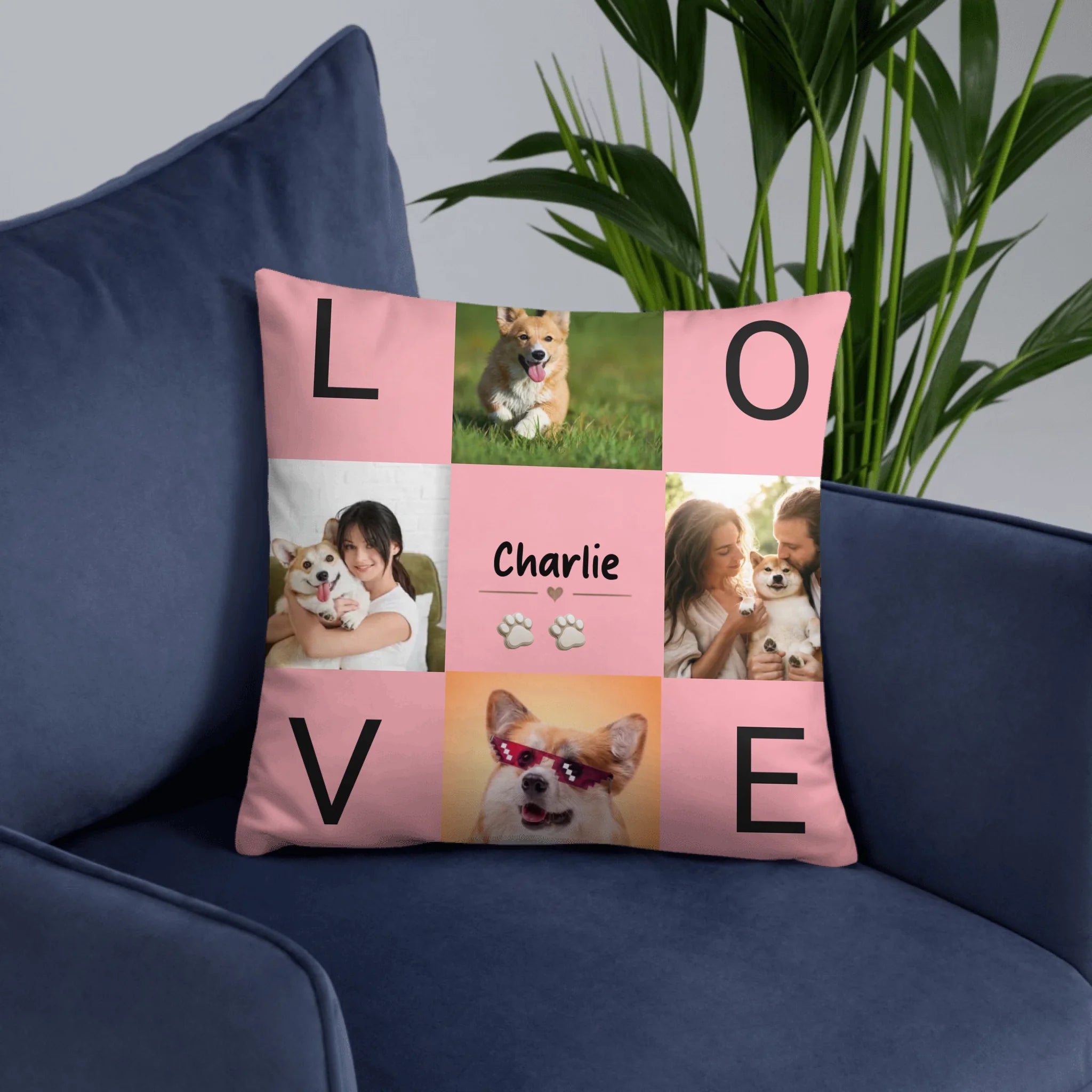 Custom Pet Pillow Collage