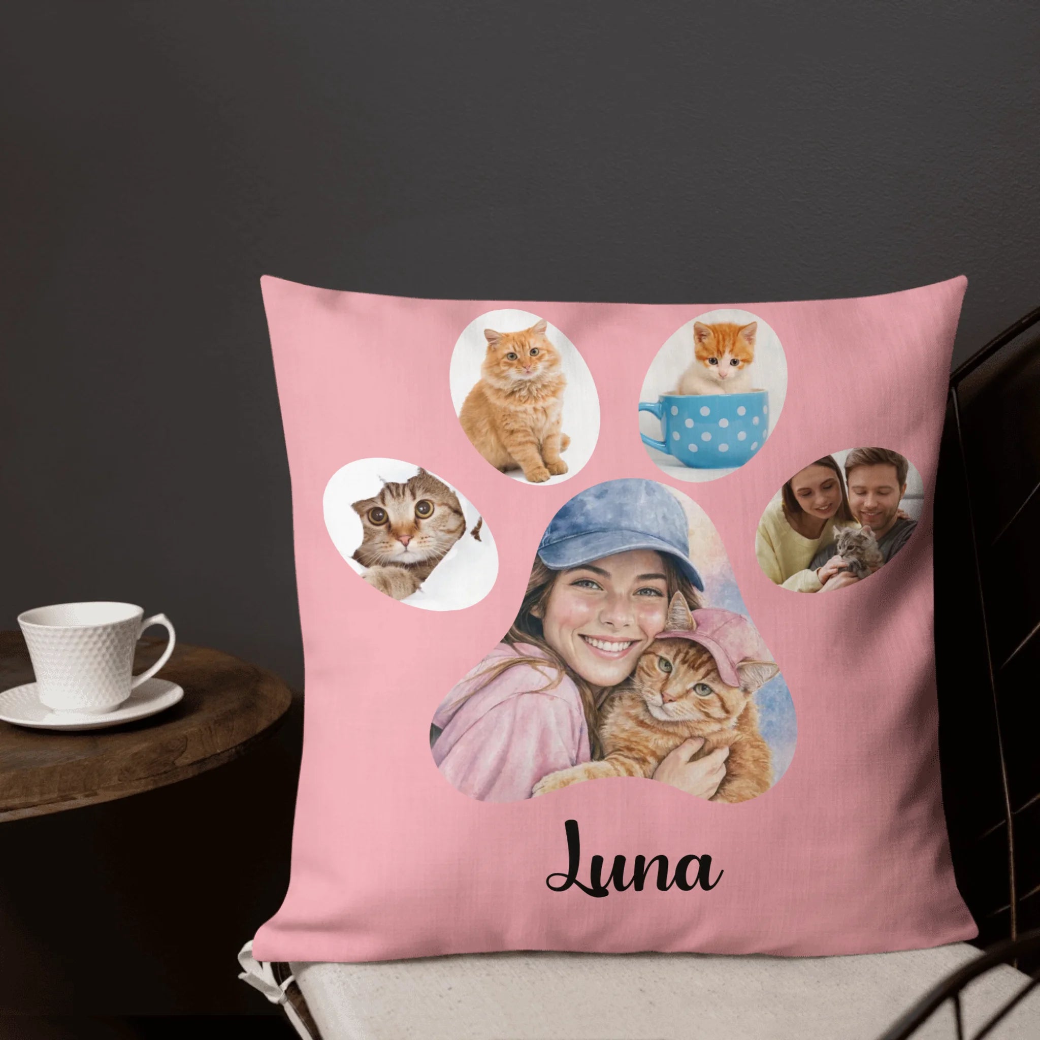 Custom Dog & Cat Photo Pillow – Pet Lover Gift