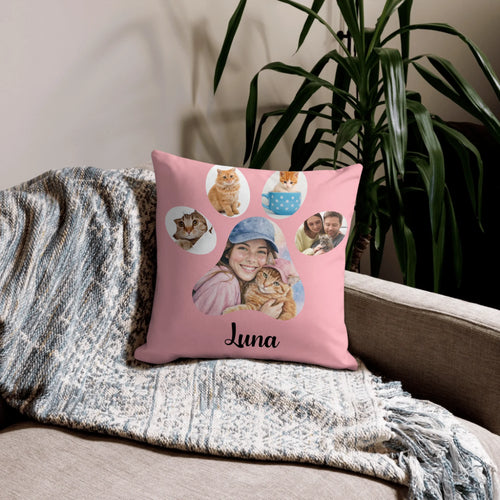 Custom Dog & Cat Photo Pillow – Pet Lover Gift