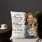 Custom Pet Photo Pet Loss Gift for Pet Lover Memorial Pillow