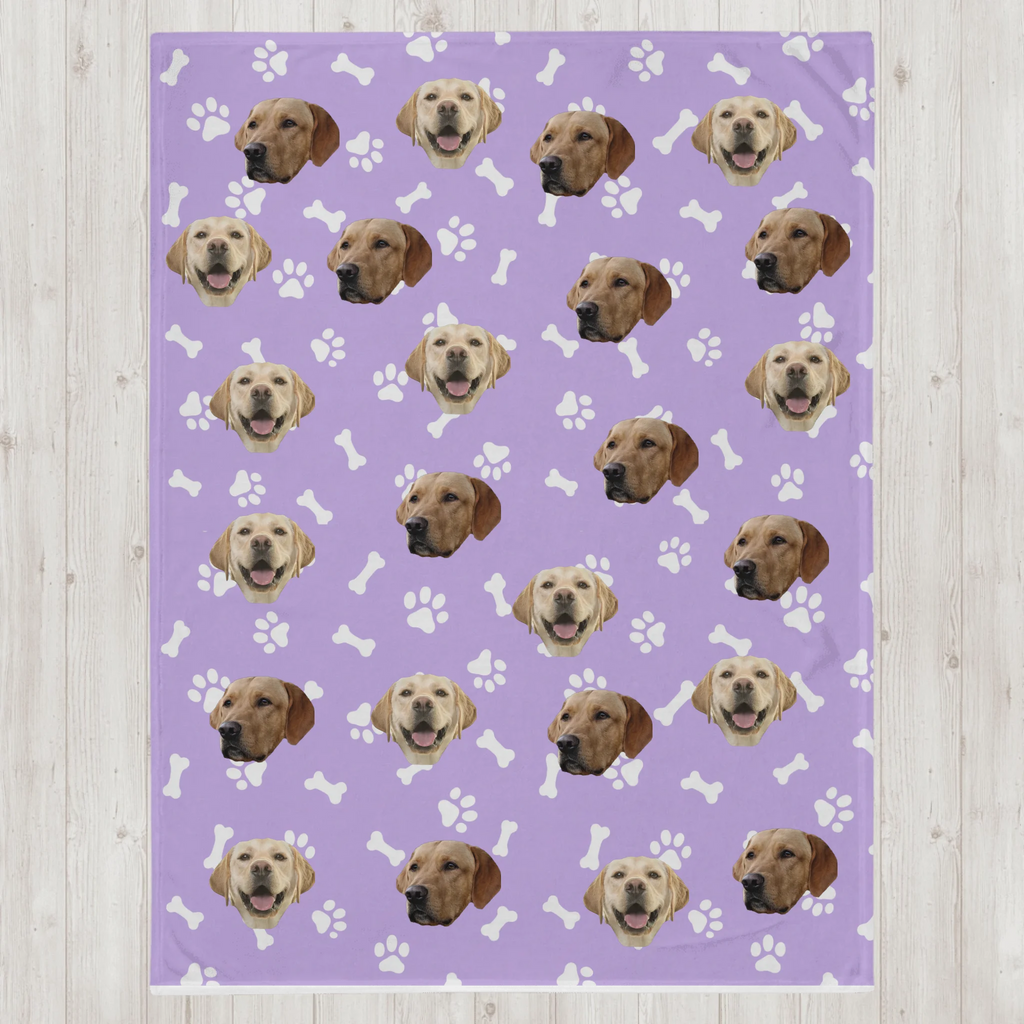 Custom Pet Photo Throw Blanket, Gift for Dog Owners