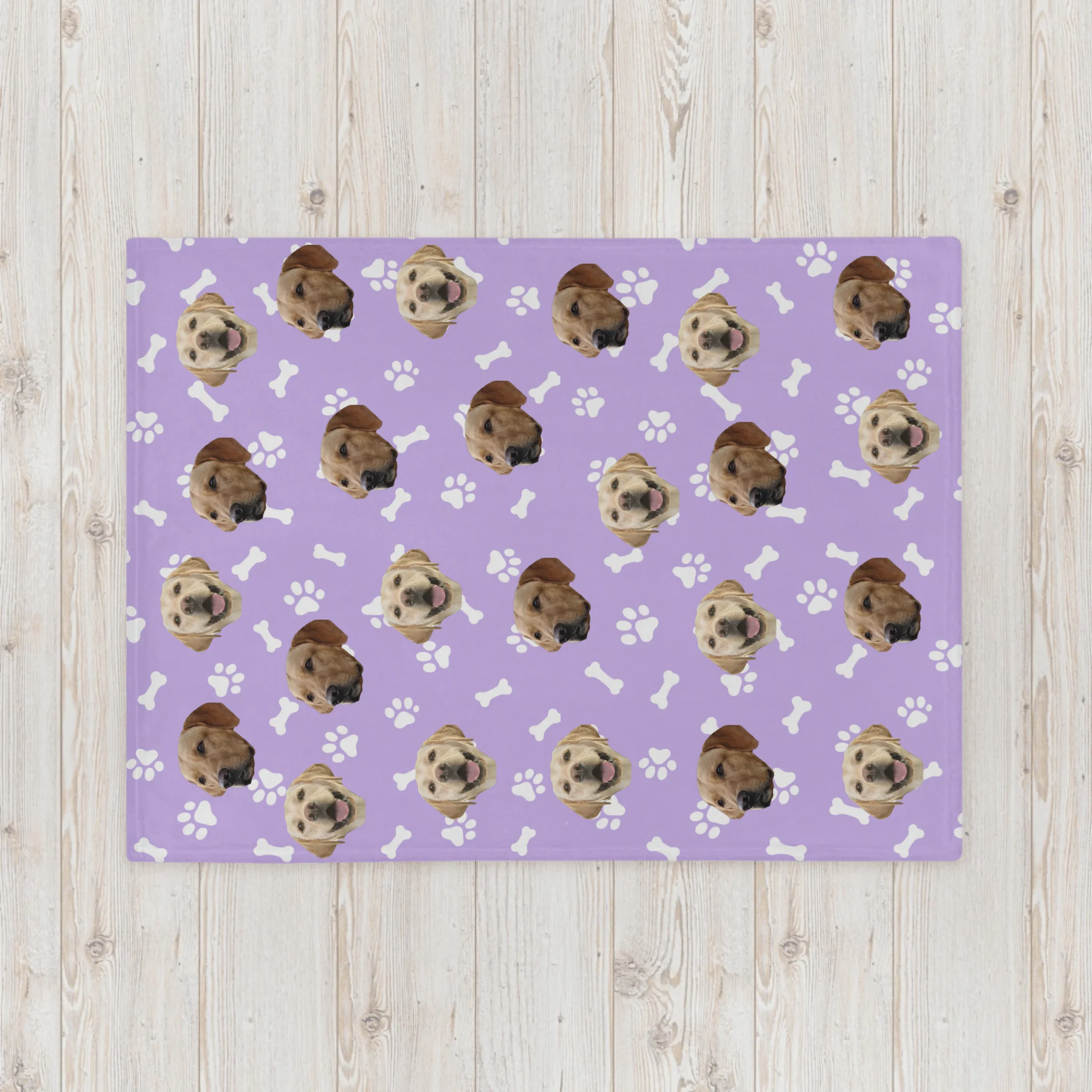 Custom Pet Photo Throw Blanket, Gift for Dog Owners