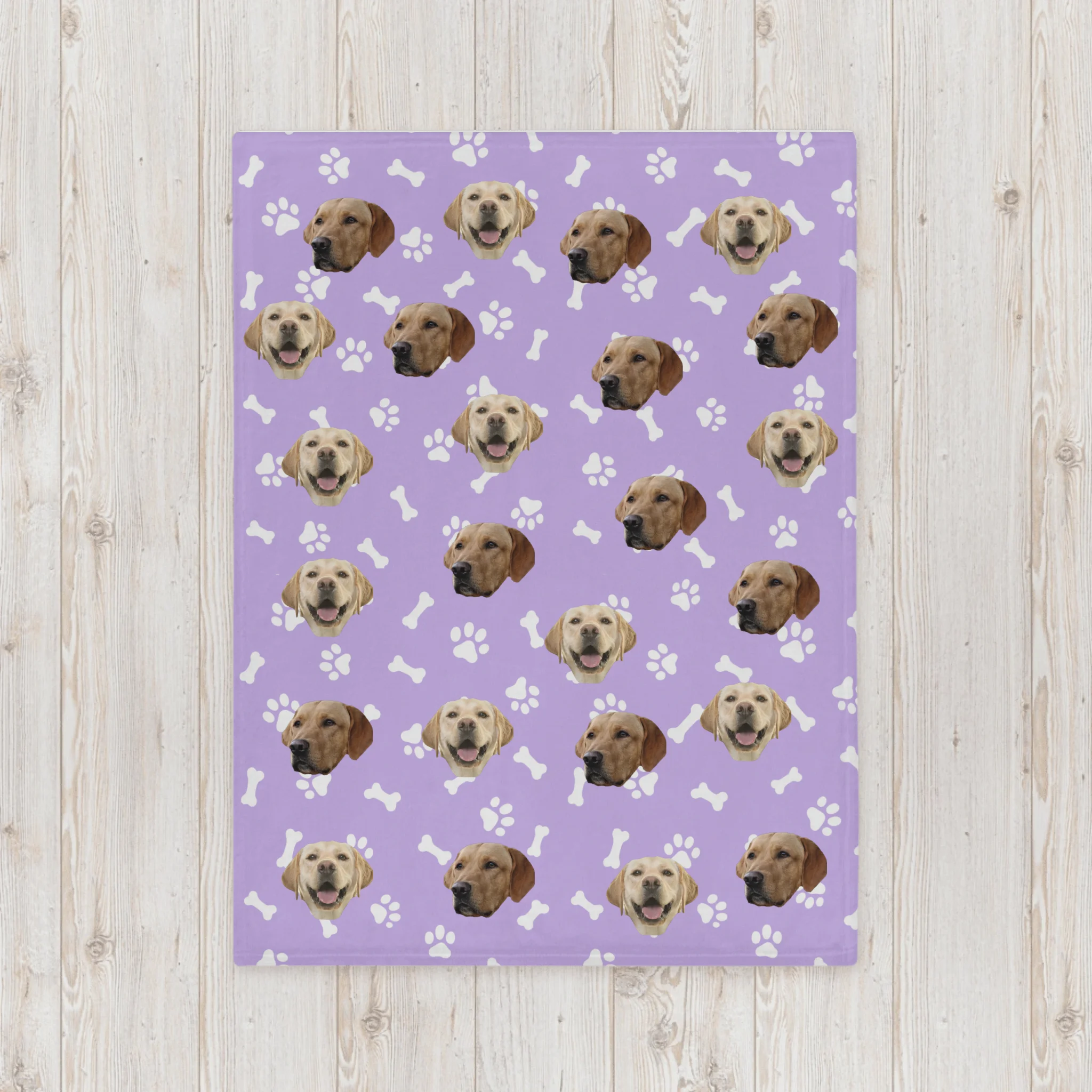 Custom Pet Photo Throw Blanket, Gift for Dog Owners
