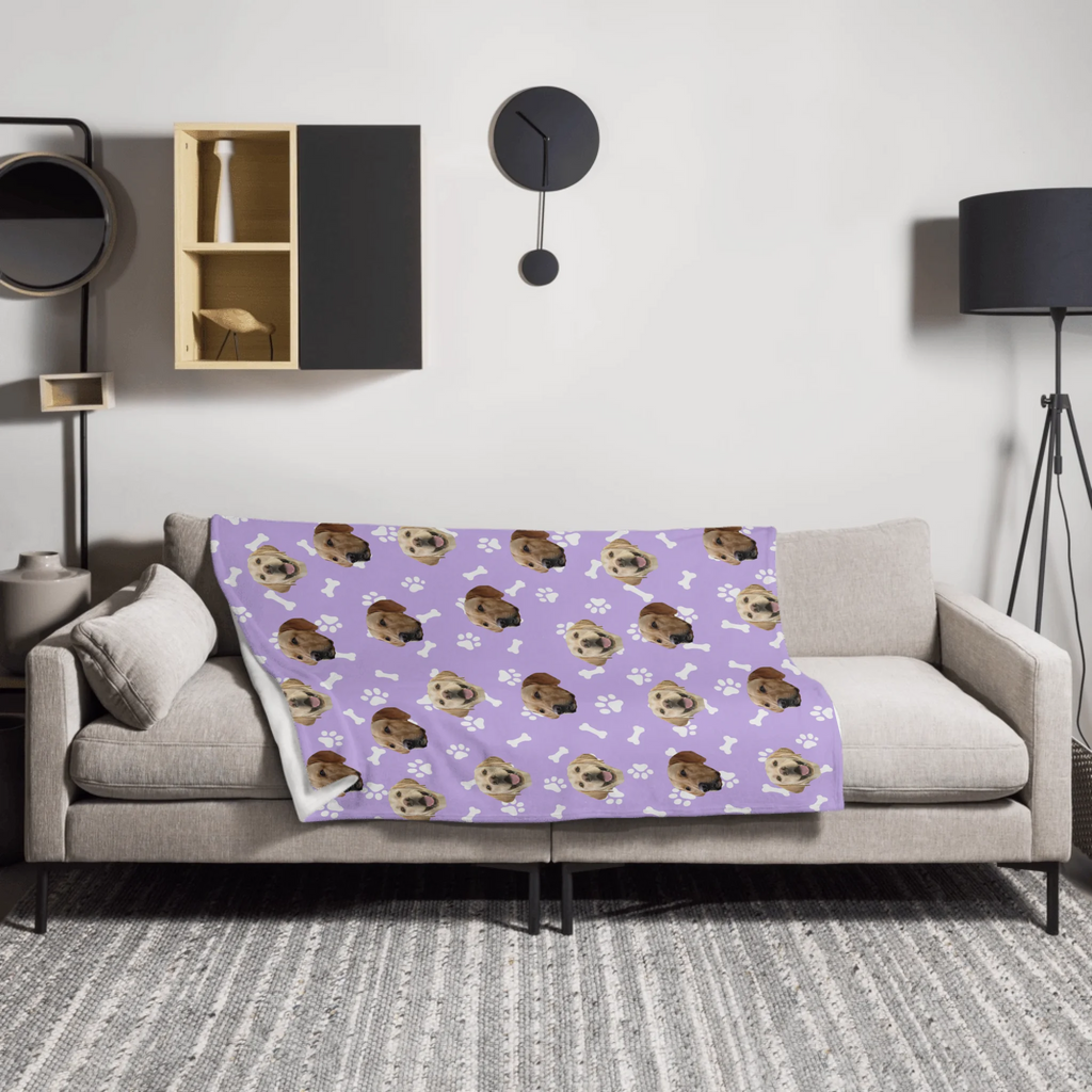 Custom Pet Photo Throw Blanket, Gift for Dog Owners