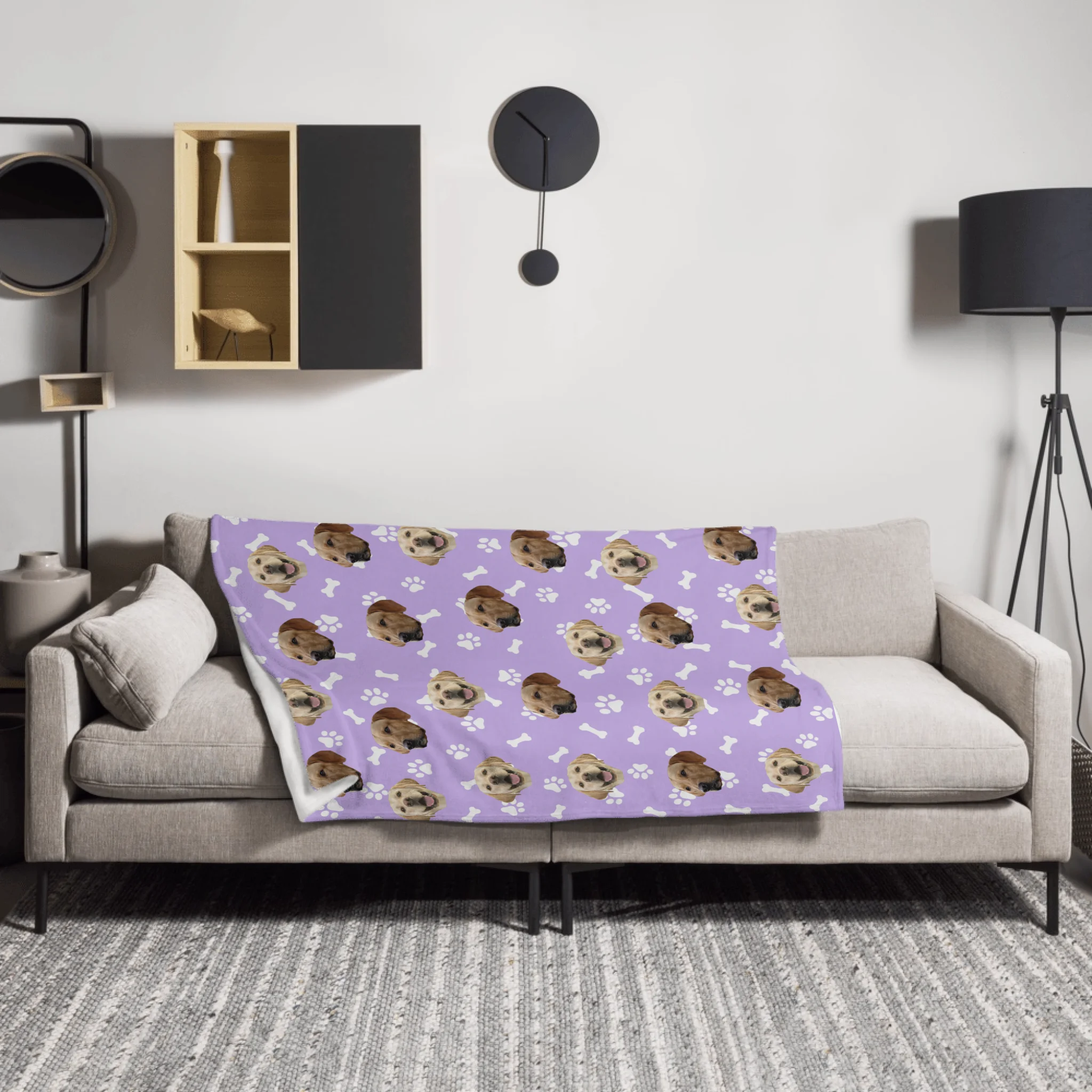 Custom Pet Photo Throw Blanket, Gift for Dog Owners