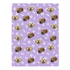 Custom Pet Photo Throw Blanket, Gift for Dog Owners
