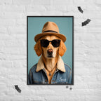 Custom Pet Portrait Framed Poster – Personalized Dog & Cat Costume Art