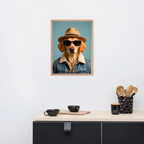 Custom Pet Portrait Framed Poster – Personalized Dog & Cat Costume Art