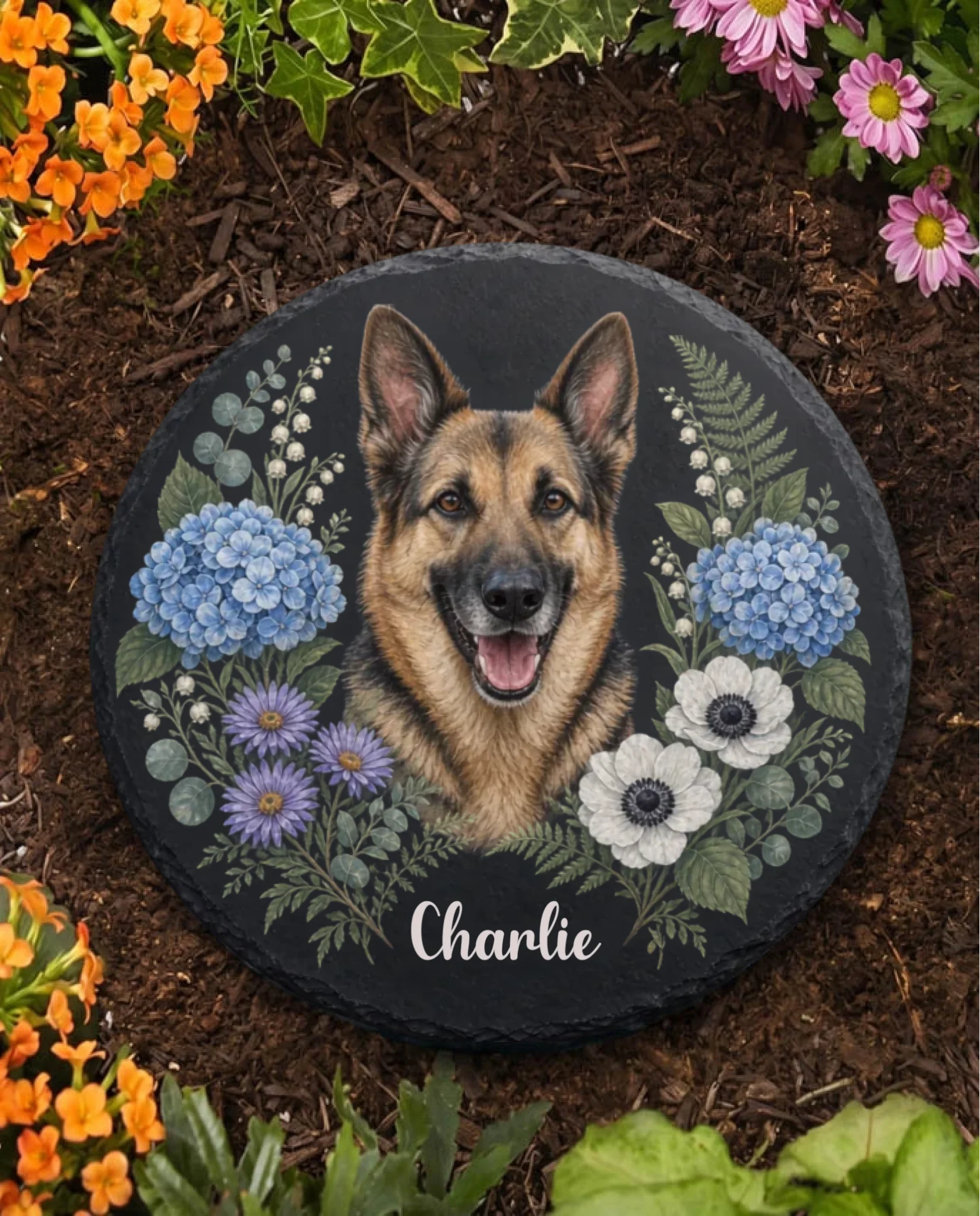 Custom Dog, Cat Garden Stone Personalized Pet Memorial Gift for Dog Lovers