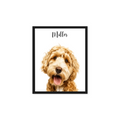 Custom Watercolor Pet Portrait – Framed Poster Print from Photo