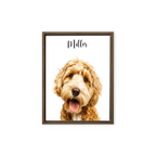Custom Watercolor Pet Portrait – Framed Poster Print from Photo