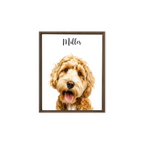 Custom Watercolor Pet Portrait – Framed Poster Print from Photo