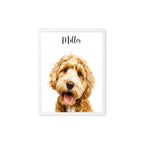 Custom Watercolor Pet Portrait – Framed Poster Print from Photo