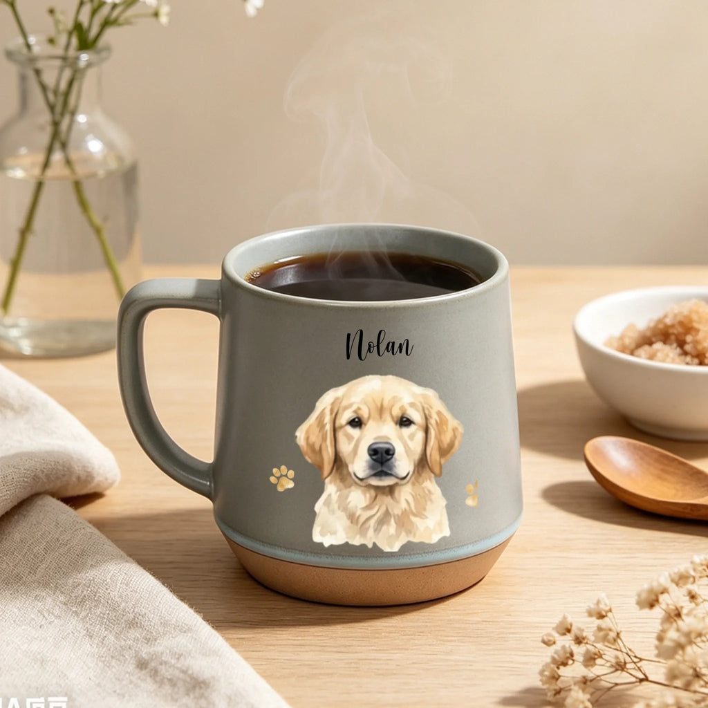 Personalized Pet Photo  Conical Matte Mug | Custom Dog & Cat Mug Both sides