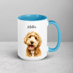 Custom Pet Portrait Watercolor Mug – Personalized Color Inside Ceramic