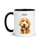 Custom Pet Portrait Watercolor Mug – Personalized Color Inside Ceramic
