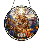 Personalized Pet Photo Glass Suncatcher – Custom Memorial Gift