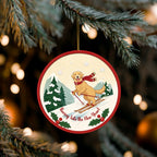 Custom Pet Portrait Ceramic Christmas Ornament