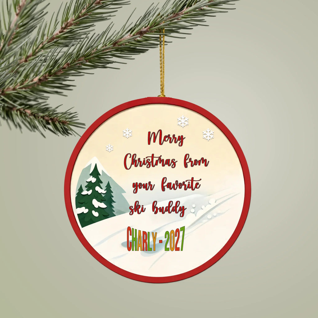 Custom Pet Portrait Ceramic Christmas Ornament