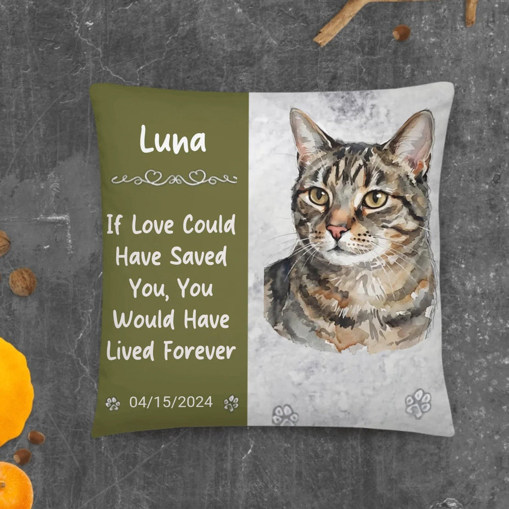 Custom Pet Photo Dog, Cat Loss Gift Memorial Pillow