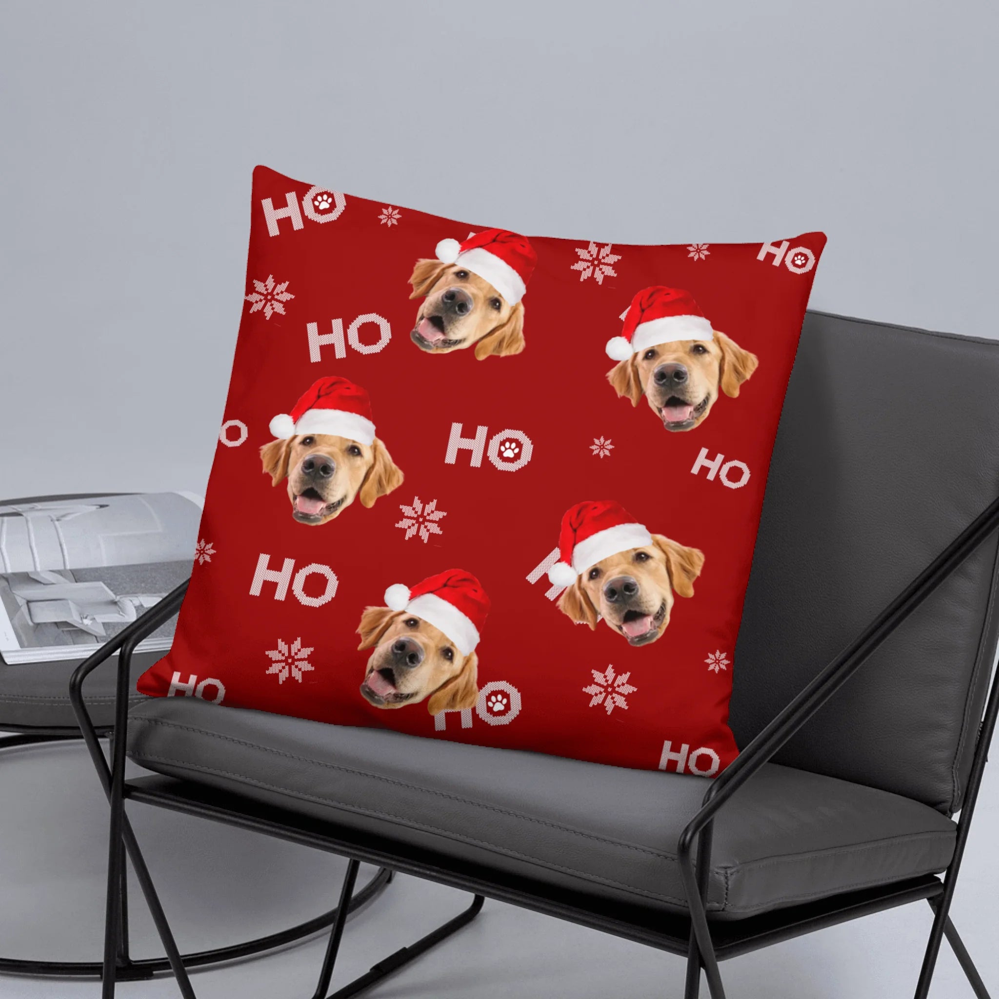Custom Pet Photo Pillow | Merry Christmas Dog,Cat  Pillow