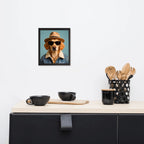 Custom Pet Portrait Framed Poster – Personalized Dog & Cat Costume Art