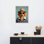 Custom Pet Portrait Framed Poster – Personalized Dog & Cat Costume Art