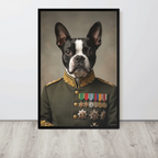 Custom Field Marshal Pet Portrait | Framed Dog & Cat Art Framed Poster