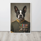 Custom Field Marshal Pet Portrait | Framed Dog & Cat Art Framed Poster