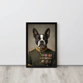 Custom Field Marshal Pet Portrait | Framed Dog & Cat Art Framed Poster