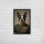 Custom Field Marshal Pet Portrait | Framed Dog & Cat Art Framed Poster