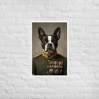 Custom Field Marshal Pet Portrait | Framed Dog & Cat Art Framed Poster