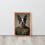 Custom Field Marshal Pet Portrait | Framed Dog & Cat Art Framed Poster