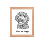 Custom Photo Dog,Cat Pencil Sketch Portrait  - Personalized Framed Poster
