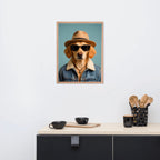 Custom Pet Portrait Framed Poster – Personalized Dog & Cat Costume Art