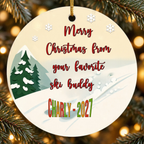 Personalized Pet Christmas Ornament – Double-Sided Ceramic Keepsake