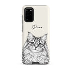 Custom Pencil Sketch Pet Portrait  – Personalized Phone Tough Case for Samsung