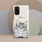 Custom Pencil Sketch Pet Portrait  – Personalized Phone Tough Case for Samsung