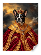 The King custom royal pet portrait — paper print
