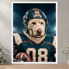 The Football Player — White Framed Poster
