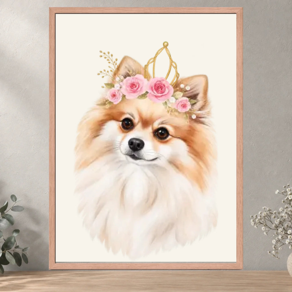 Pomeranian Girl — Red Oak — all sizes