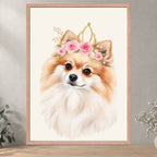 Pomeranian Girl — Red Oak — all sizes
