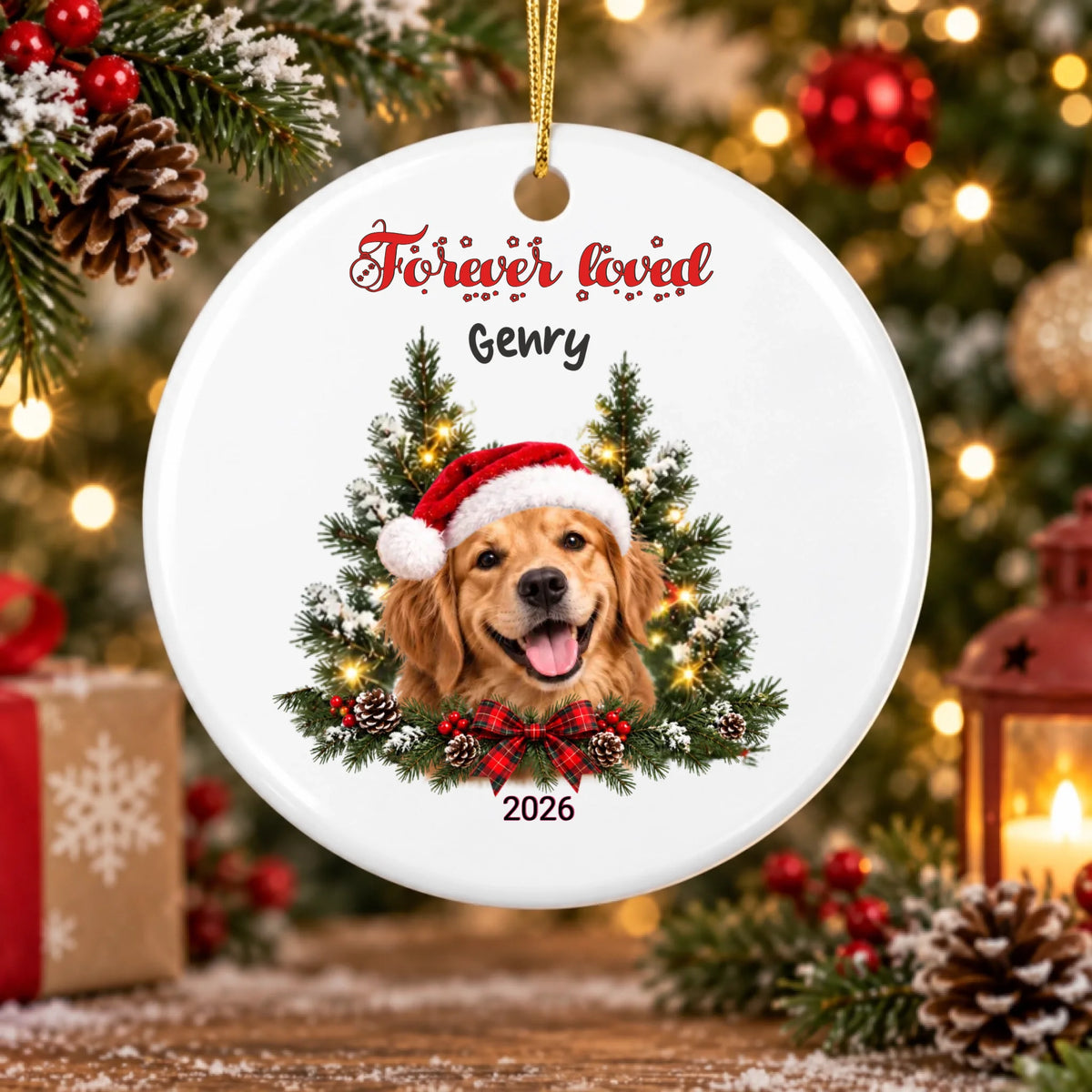 Front — Personalized Pet Christmas Ornament